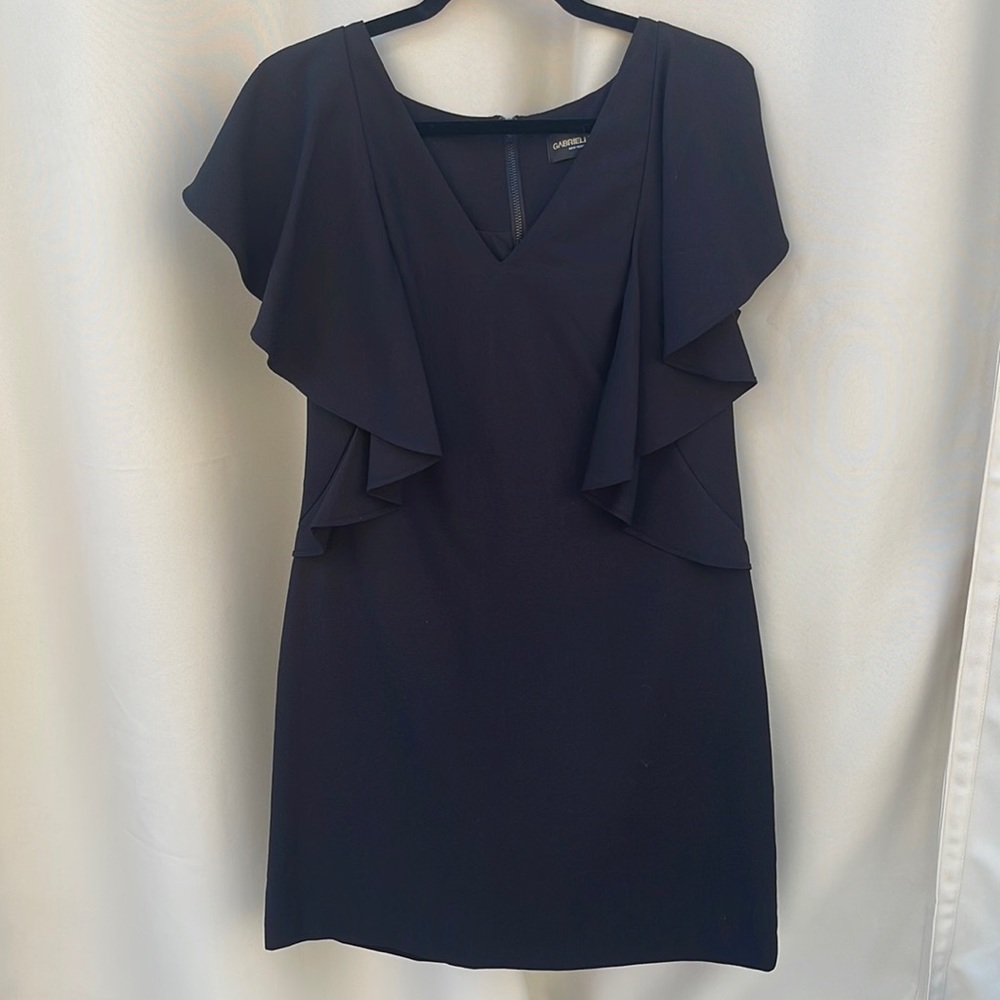 Black Ruffle Sleeve Dress by Gabriel Union